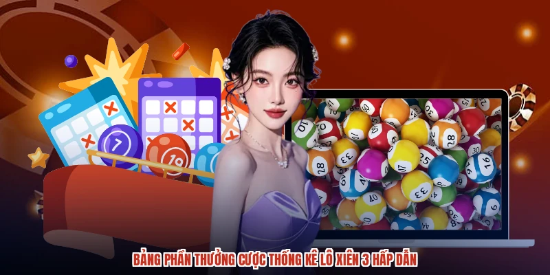 Bảng phần thưởng cược thống kê lô xiên 3 hấp dẫn