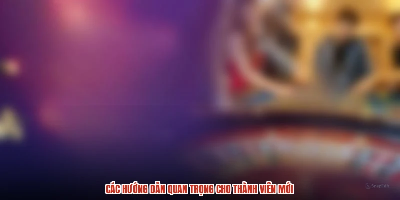 Các hướng dẫn quan trọng cho thành viên mới