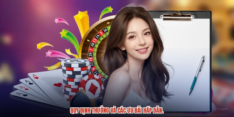 Quy định thưởng và các ưu đãi hấp dẫn. Quy định thưởng và các ưu đãi hấp dẫn.